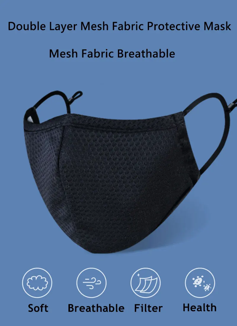 Многоразовая Тканевая маска защитная для лица моющаяся противопылевая маски