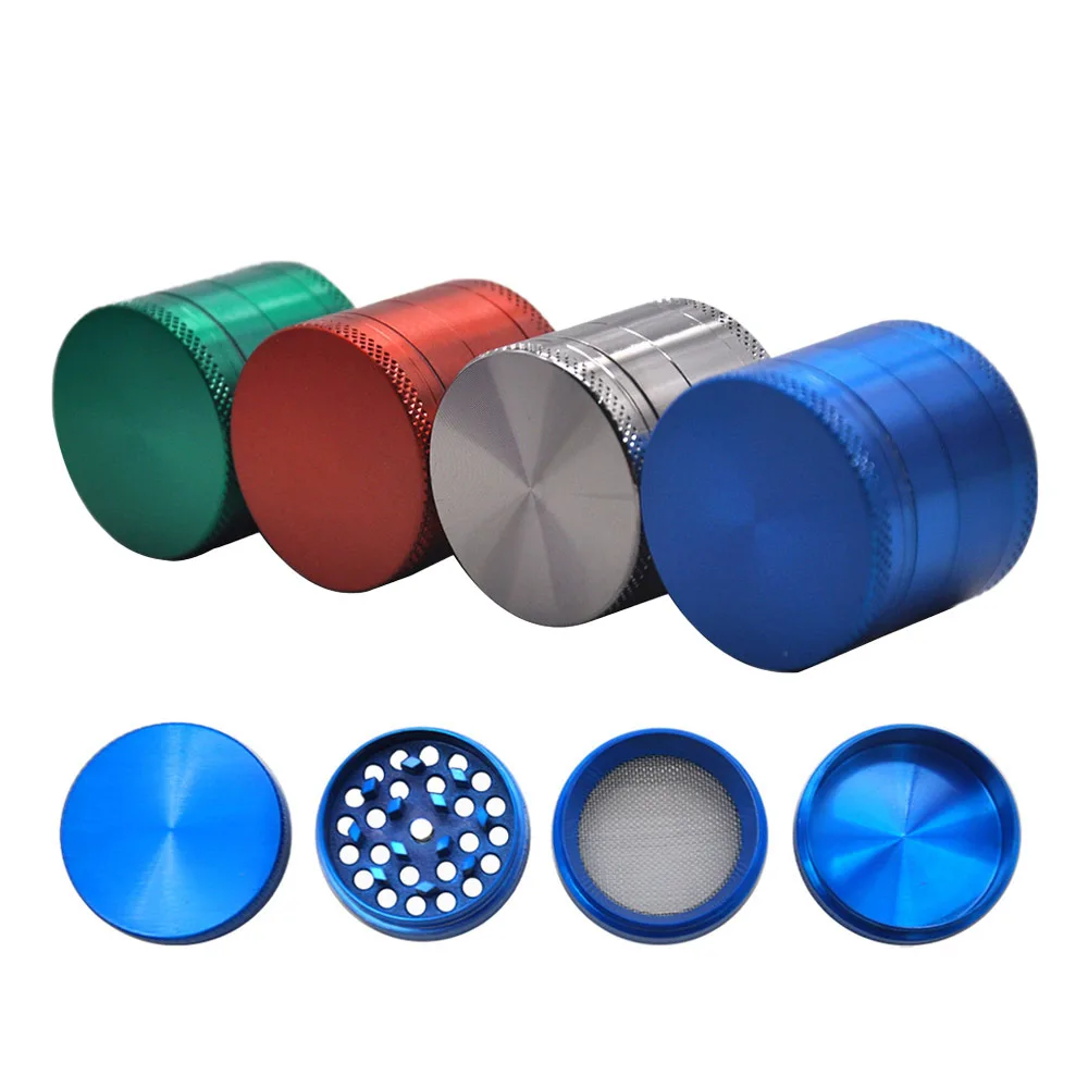 

New 4-layer Zinc Alloy 40mm Cigarette Herbal Herb Tobacco Weed Grinder Durable Weed Pipe Mill Pollinator Smoking Accessories
