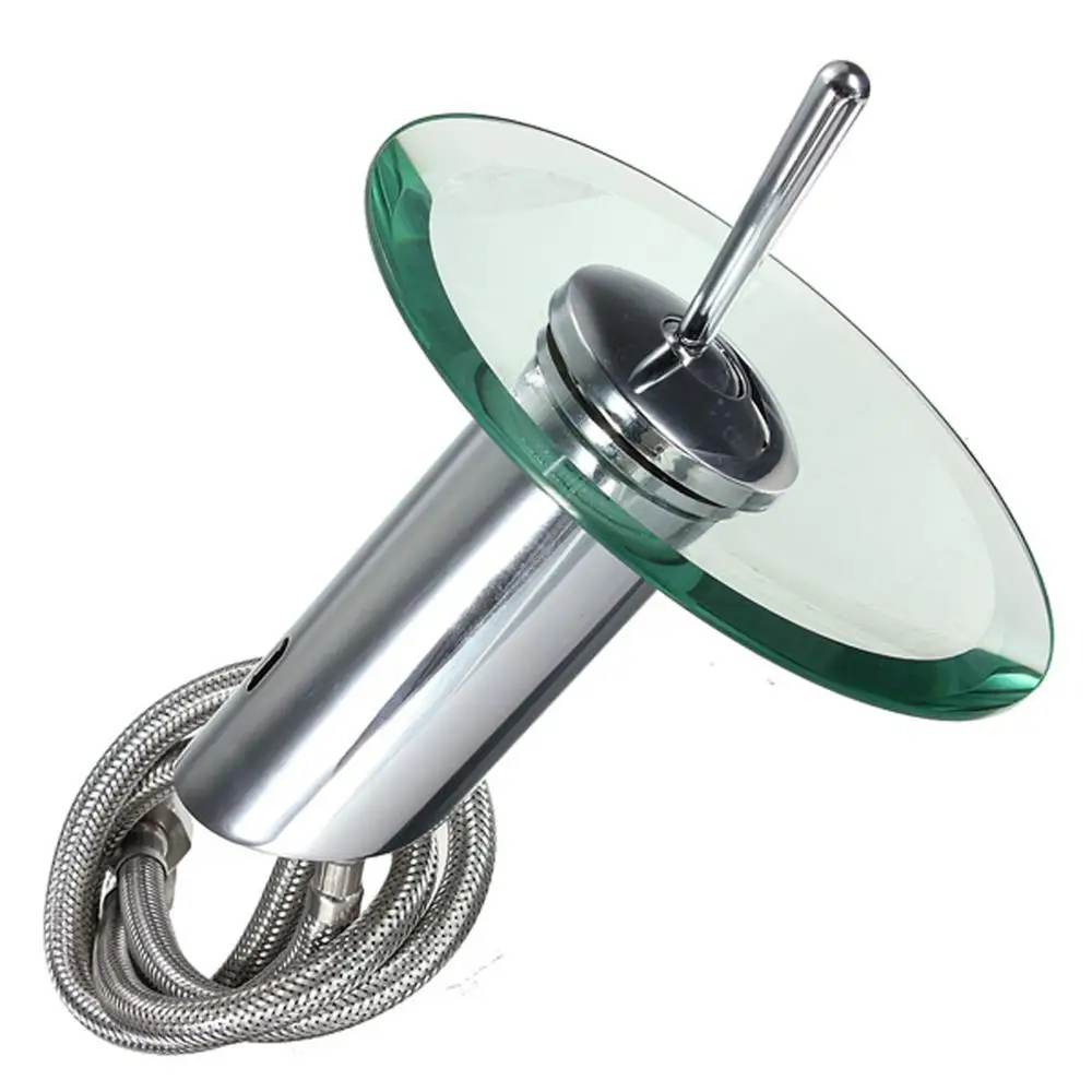 Современный стиль кухня ванная комната сосуд Медь Стекло Круглый Водопад кран