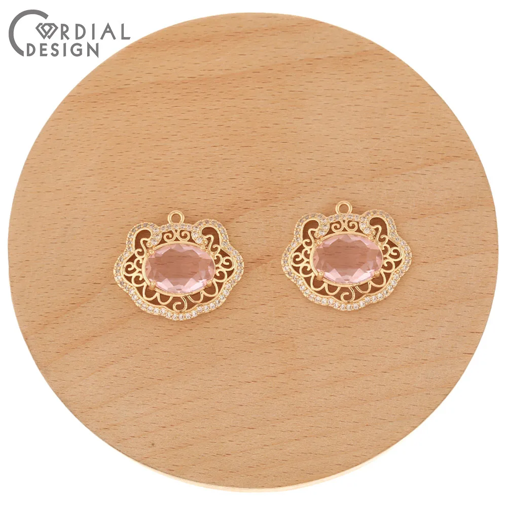 

Cordial Design 20Pcs 22*26MM Jewelry Accessories/CZ Charms/Hand Made/DIY Connectors/Lock Shape/Crystal Pendant For Necklace