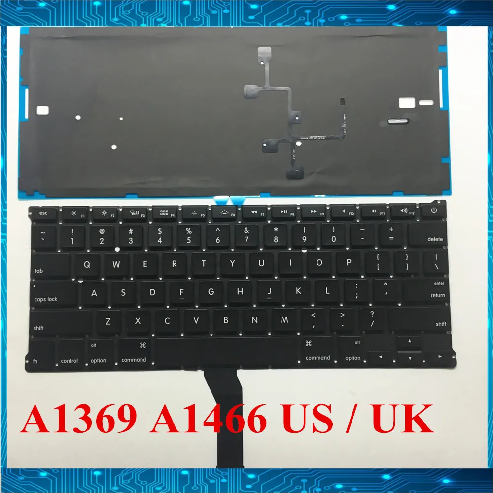 Новинка для Macbook Air 13 &quotA1466 A1369 US UK Клавиатура с подсветкой MD231 MD232 MC503 MC504 2011 2017 год