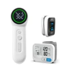 Автоматический тонометр, монитор артериального давления, пульсометр, пульсометр, Сфигмоманометр на палец, Пульсоксиметр + термометр