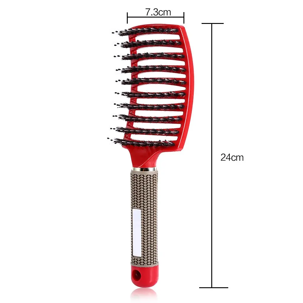 

Boar Bristle Hair Brush Women Hair Scalp Massage Comb Nylon Hairbrush Anti Klit Brush Dry Wet Curly Detangler Combs Styling Tool