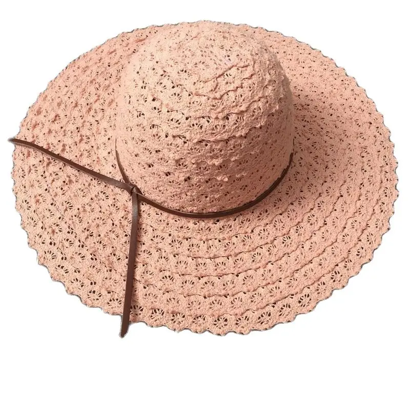 

HANGYUNXUANHAO Summer Hats for Women Fashion Design Women Beach Sun Hat Foldable Brimmed Straw Hat