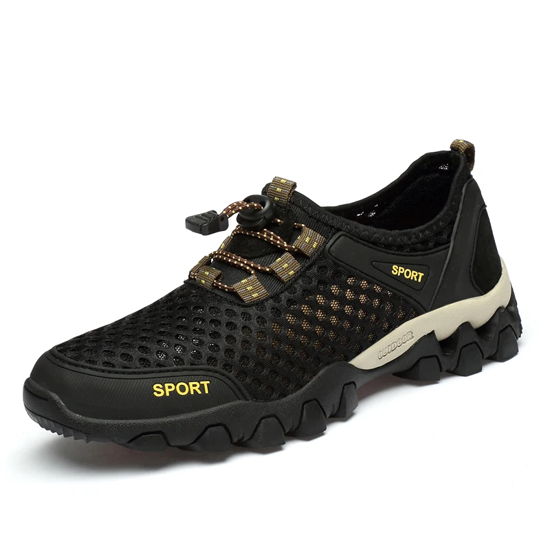 

2021 Men's Fashion Trend Mesh Hollow Breathable Outdoor Hiking Casual Shoes