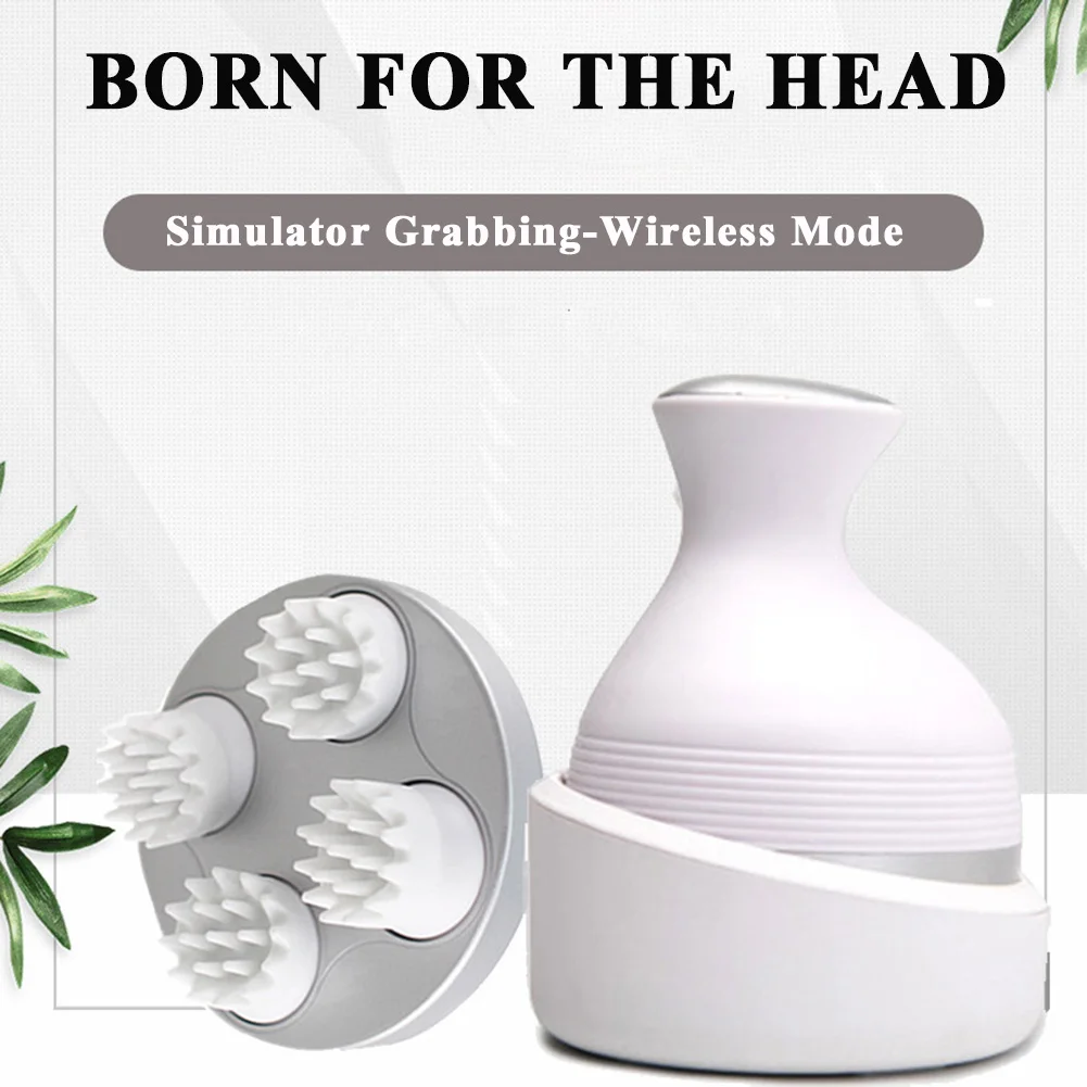 

4 Head Silicone Claw Waterproof Electric Vibrating Wireless Scalp Massager Body Head Massage Washing Hair Machine