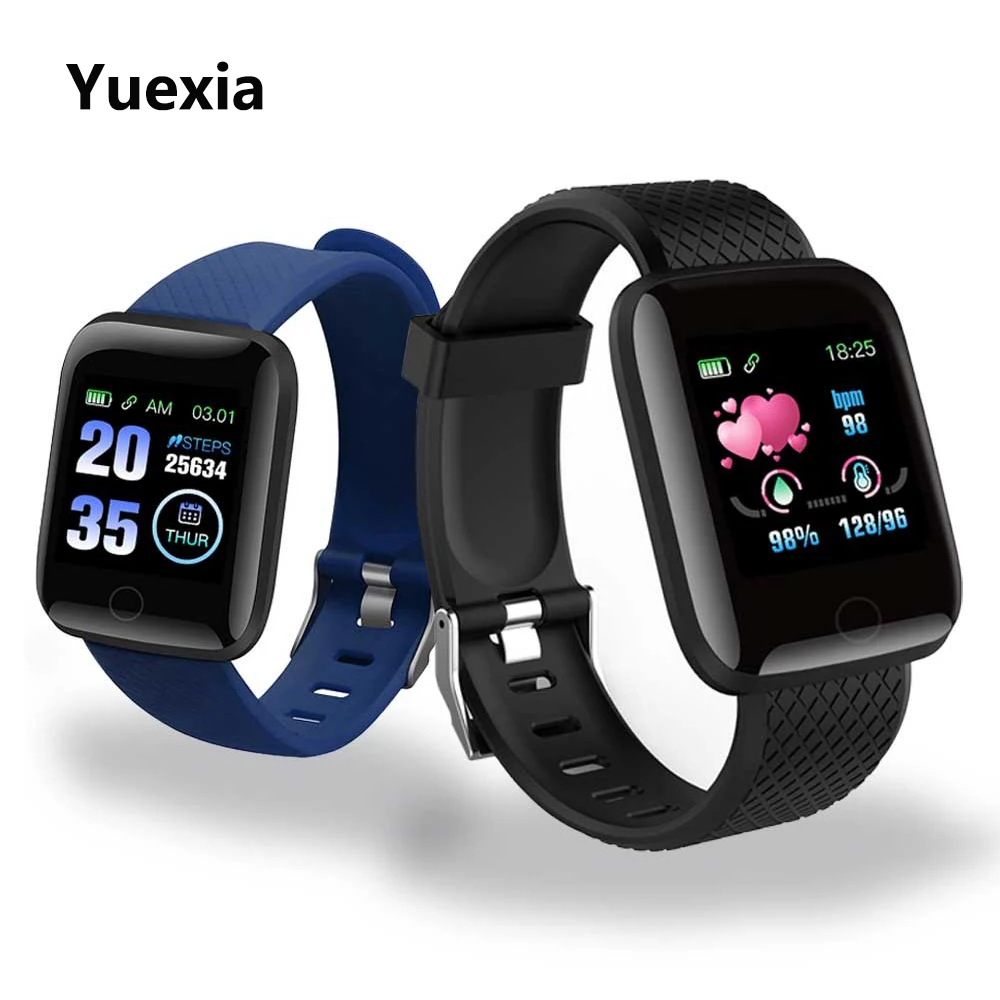 D13 спортивные Смарт-часы 116 плюс смарт-браслет пульсометр Монитор артериального