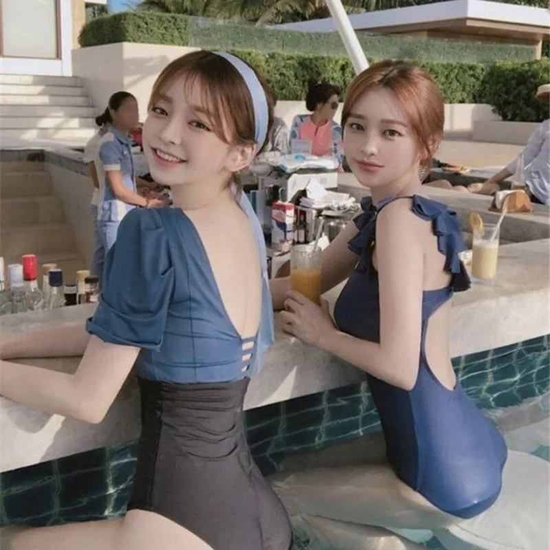 Женские красивые купальники трикини женские модные Цельный купальник