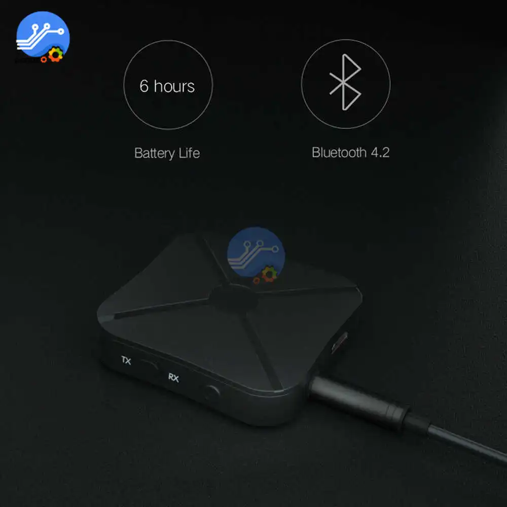 2 в 1 стерео Bluetooth 4,2 аудио приемник передатчик беспроводной адаптер с 3,5 мм AUX Jack звуковая система для ТВ MP3
