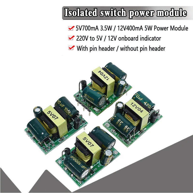 5V 700mA(3,5 W) 12V 400mA 5W изолированный переключатель модуль питания для Arduino AC-DC понижающий модуль 220V поворот 5V