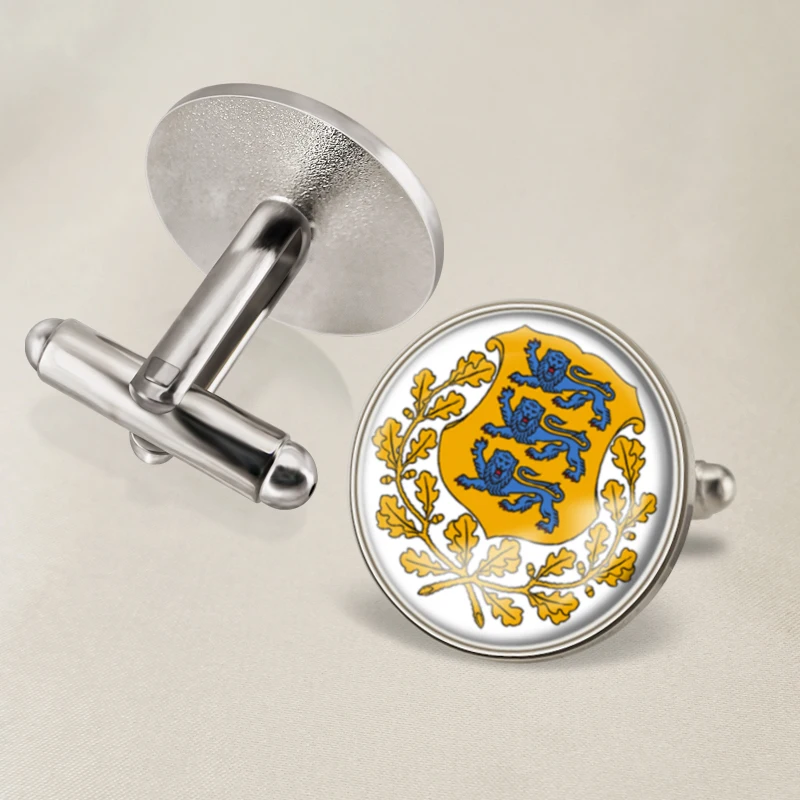 Герб Эстонии флаг карты запонки с национальным гербом | Украшения и аксессуары