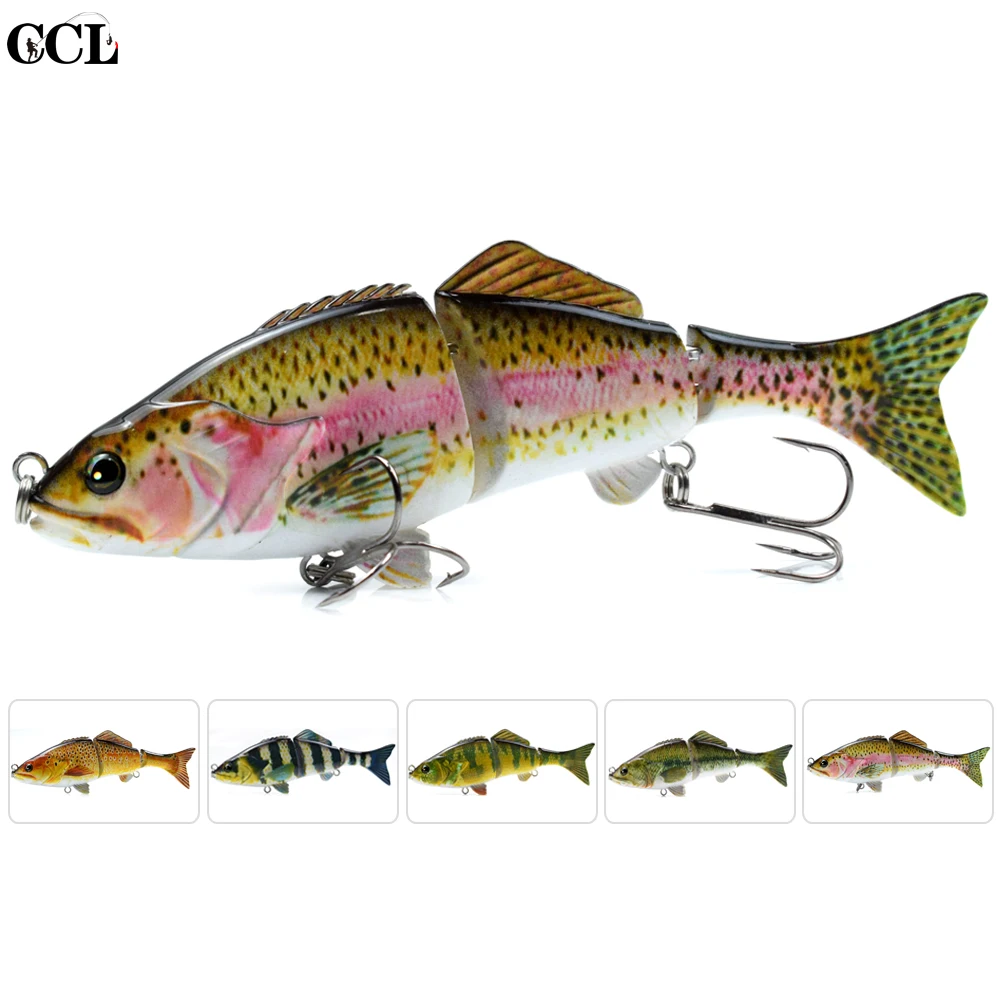 

CCLTBA 152mm 52g Jointed Lure Bass Fishing Bait Metal Jointed 3 Sections Sink Artificial Swimbait Wobbler Lure Fishing Tackle