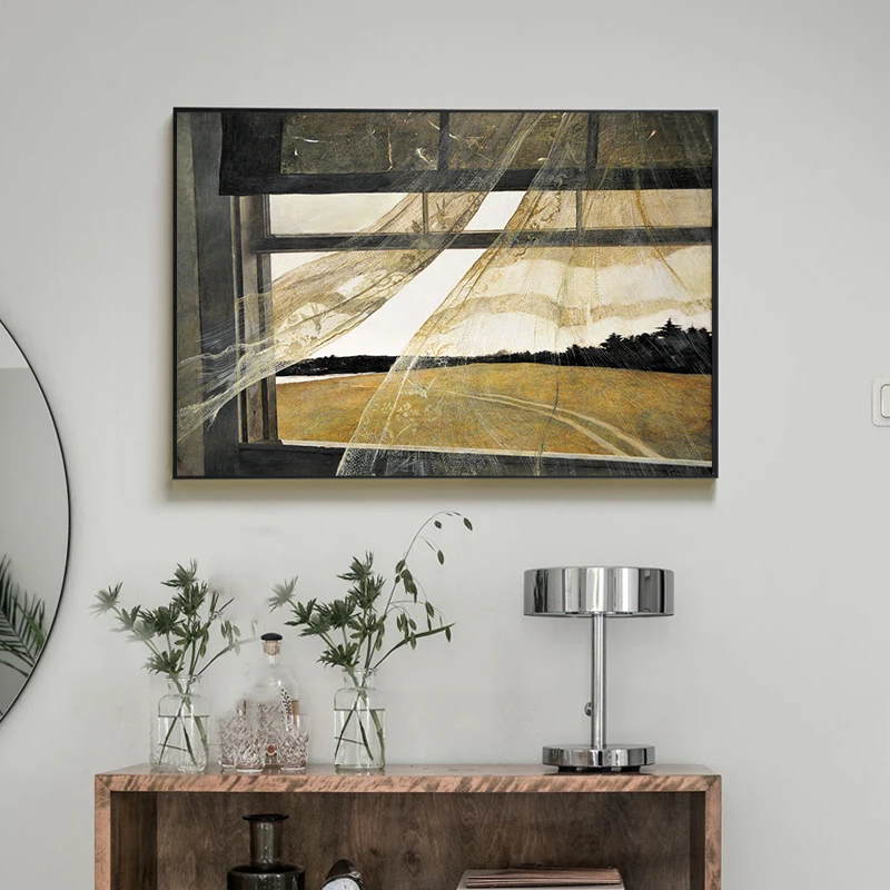 New realism painting Gentle evening wind Nordic poster Canvas Painting Wall Art Livingroom Home Decoration Unframed | Дом и сад