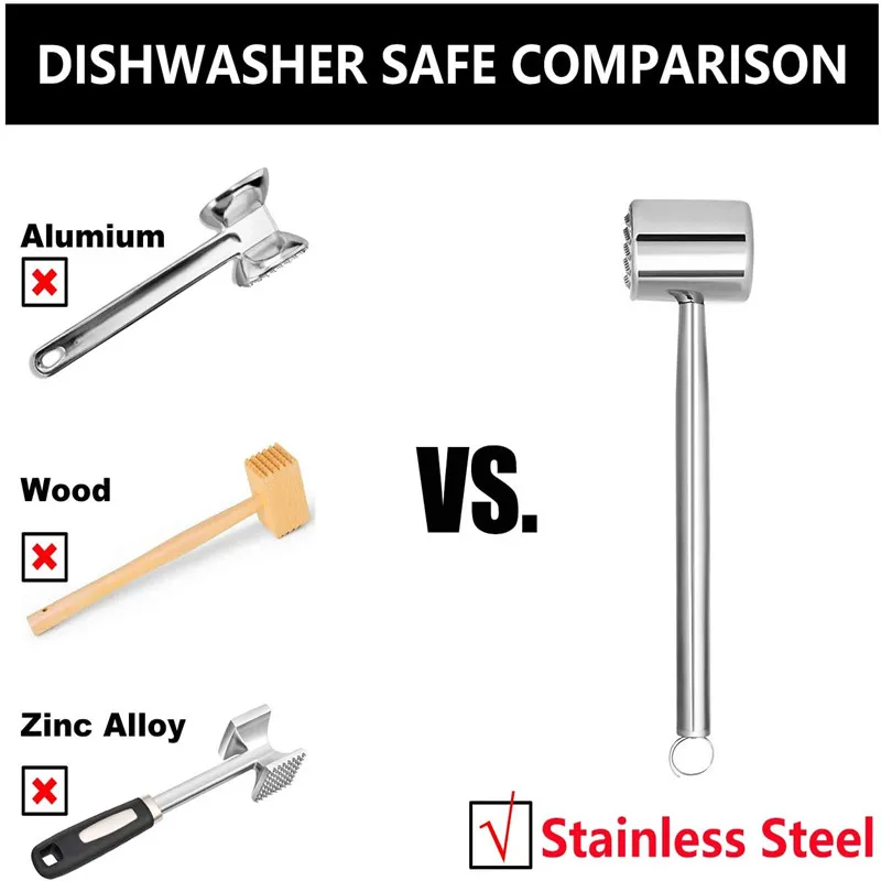 

Meat tenderizer, heavy metal tool meat hammer, stainless steel steak chicken loose meat hammer kitchen tool