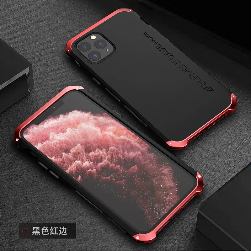 Металлический Алюминиевый Чехол Bumber для iphone 11, чехол-гибрид, задняя крышка из поликарбоната для iphone 11 pro max, чехол, противоударный чехол, Fundas