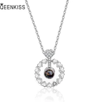 queenkiss nc6137jewelry wholesale fashion lady girl birthday wedding gift heart aaa zircon 18ktgold white gold pendant necklace