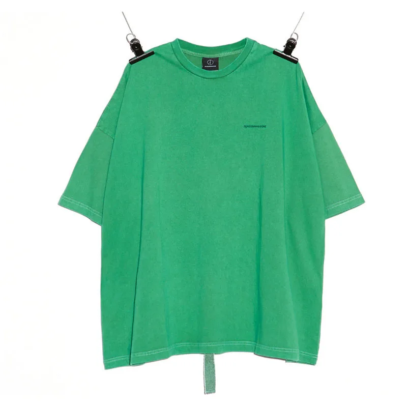 

KPOP G-Dragon Green Printing Peaceminusone T-shirt Summer Wear Breathable Clothes Fans Collection