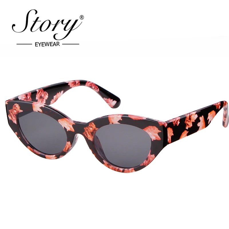 Очки солнцезащитные женские винтажные кошачий глаз небольшие брендовые