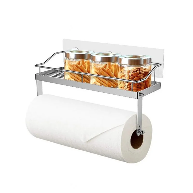 Самоклеющийся держатель для полотенец из нержавеющей стали кухни Настенная