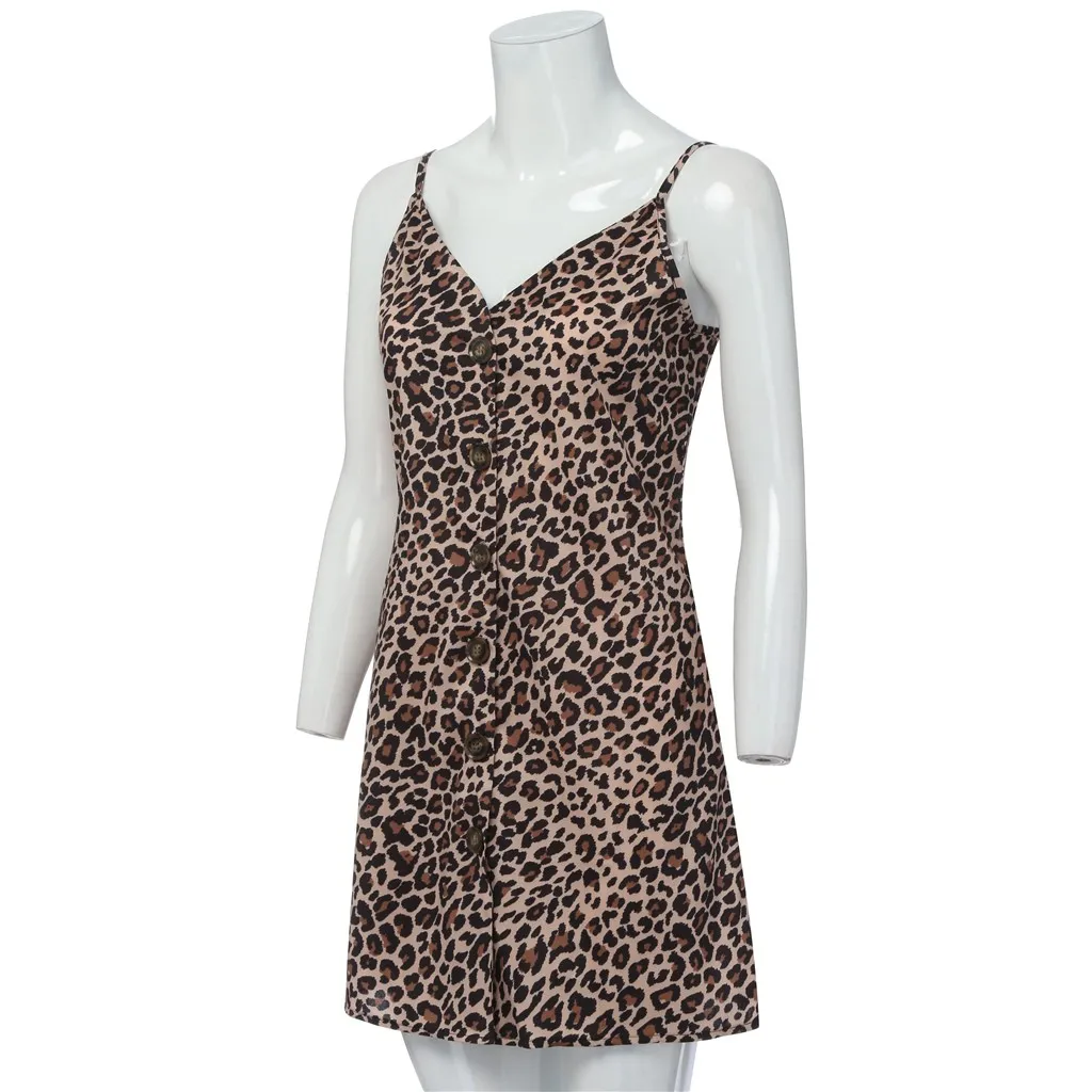 

Summer Women Dress 2020 Vintage Sexy Bohemian Floral Tunic Leopard Dress Sundress Plus Size Dress Striped Female Brand Dress