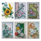 Алмазная Раскрашенная цветы растения Сделай Сам Quilling бумага частичные специальные стразы настенные наборы изображений вышивка украшение для дома комнаты