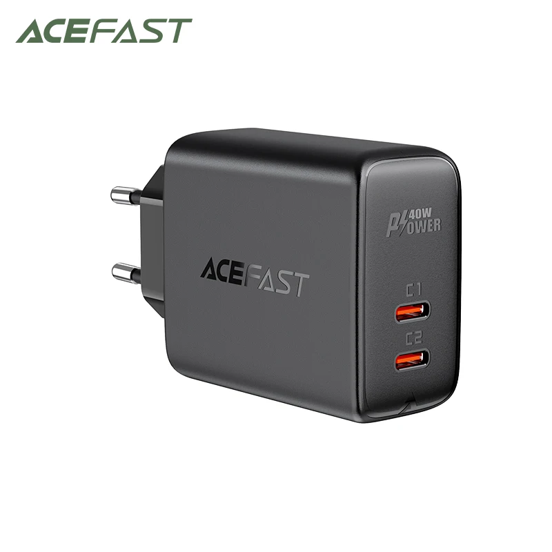 

ACEFAST PD40W Dual Type C EU/US Phone Charger For iPhone 13 12 Pro Max PD Fast Charging Adapter For Macbook Pro USB C Chargers