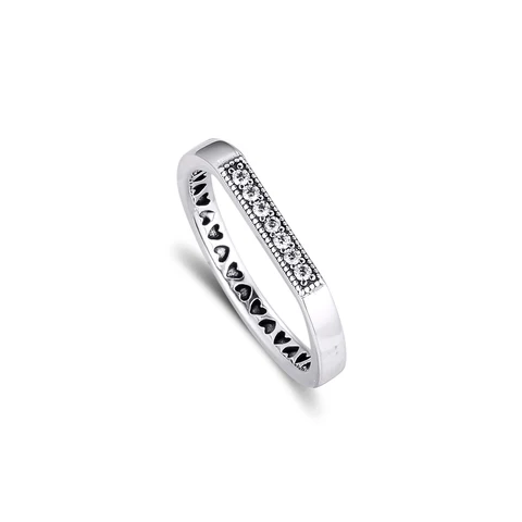 Сверкающее штабелируемое кольцо из стерлингового серебра 925 пробы, обручальные кольца для женщин, оригинальные Роскошные ювелирные изделия, оптовая продажа