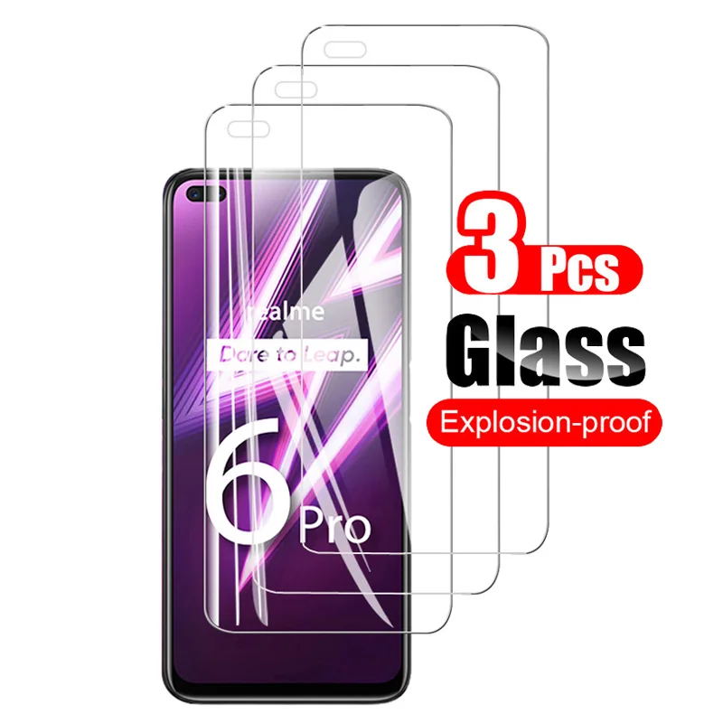 

3Pcs For OPPO Realme 6 Pro 6i Tempered Glass Screen Protector Protective Film 9H On Realme 6S Realme6i Toughended Glass Shield