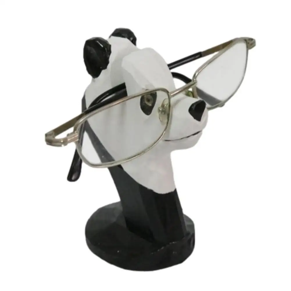 

Animal Glasses Rack Hand Carve Panda Figurines Animal Statues Glasses Stand Sunglasses Holder Desktop Home Office Decor Gift
