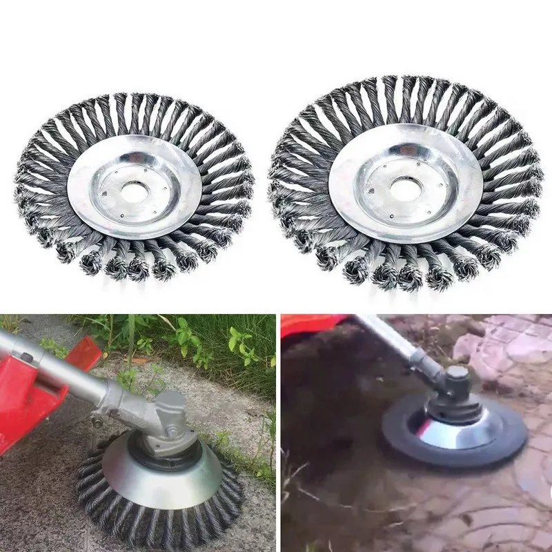 

150mm Steel Wire Grass Trimmer Head Rounded Edge Weed Trimmer Head Grass Brush Removal Grass Tray Plate For Lawnmower 2021