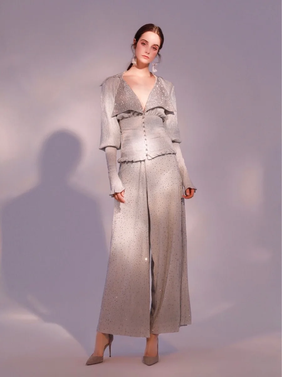 

Big name, heavy craftsmanship, hot silver, stretch, ladies sequin coat2020New women's clothing, autumn and winter, jackets, coat