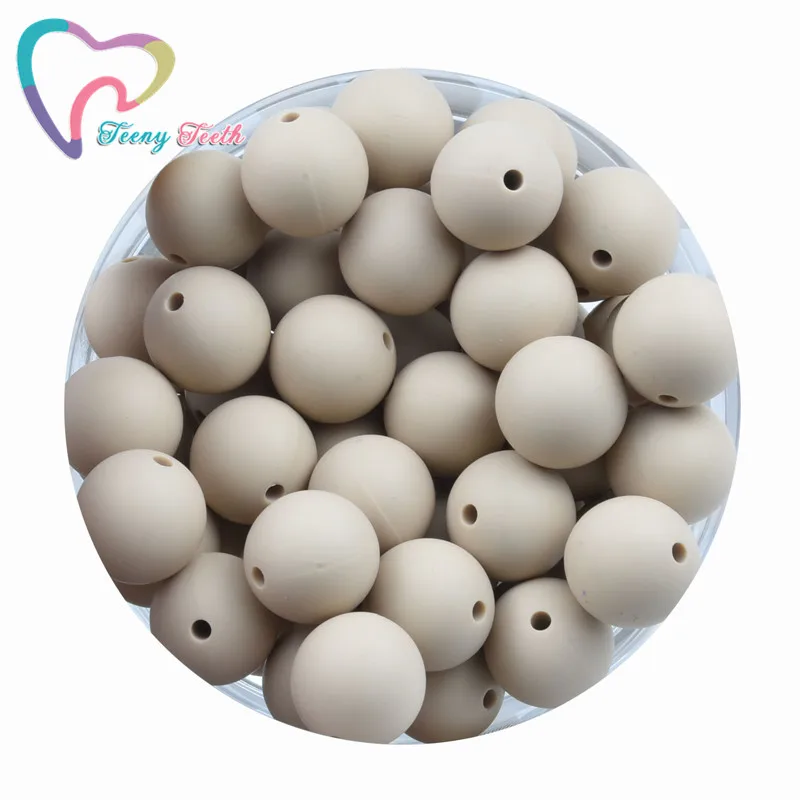 10 шт. круглые силиконовые бусины для зубного прорезывания Teeny Teeth 12 15 мм