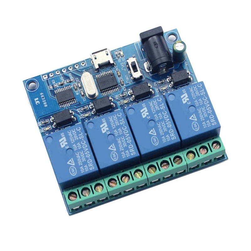 LCUS-4 4 канала 5V релейный модуль USB CH340 лигантное Управление переключатель 10A 250VAC 30VDC
