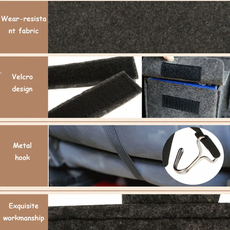 

Car Back Seat Storage Bag Organizer Hanging Bag Paper Towel Mobile Phone Storage Felt Bag Debris Organizer Accessories