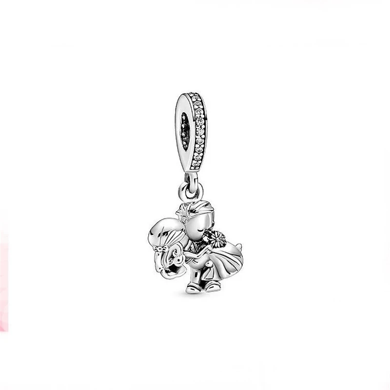 

2020 Новое поступление S925 стерлинговые Серебряные бусы семейной пары серьги Подвески fit оригинальный мобильный телефон 3 мм браслеты для женщ...