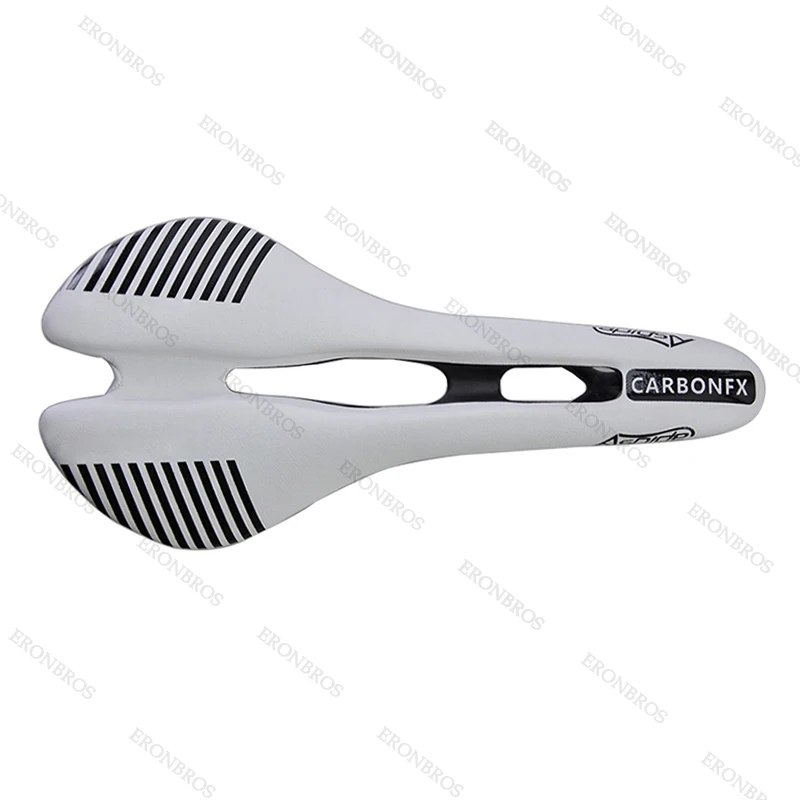 white Black Ultralight Selle full Carbon Saddle Bicycle vtt racing seat Wave Road Bike Saddle for men sans cycling Seat mat bike Spare Parts - Цвет: white Black