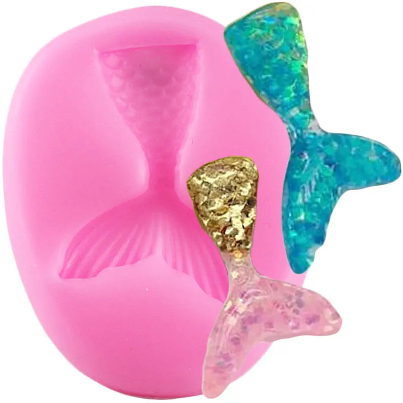 Хвост русалки силиконовые формы кекс Topper инструменты для украшения тортов из