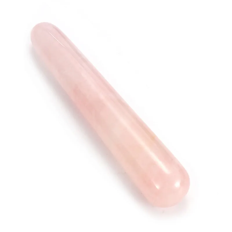 Quality Natural Rose Quartz Wands Gemstone Crafts Pleasure Wand Body Hand Massage Wood Magic Stone Ornament Gifts | Дом и сад