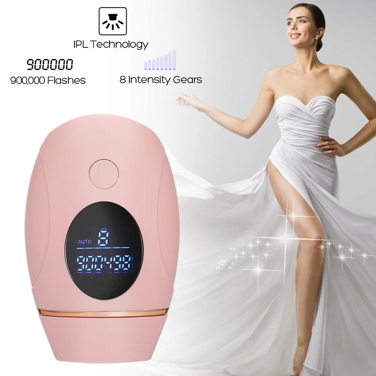 

Laser Epilator 900000 Flash IPL Hair Removal Laser Permanent Epilator For Women Painless Photoepilator Depiladora Facial