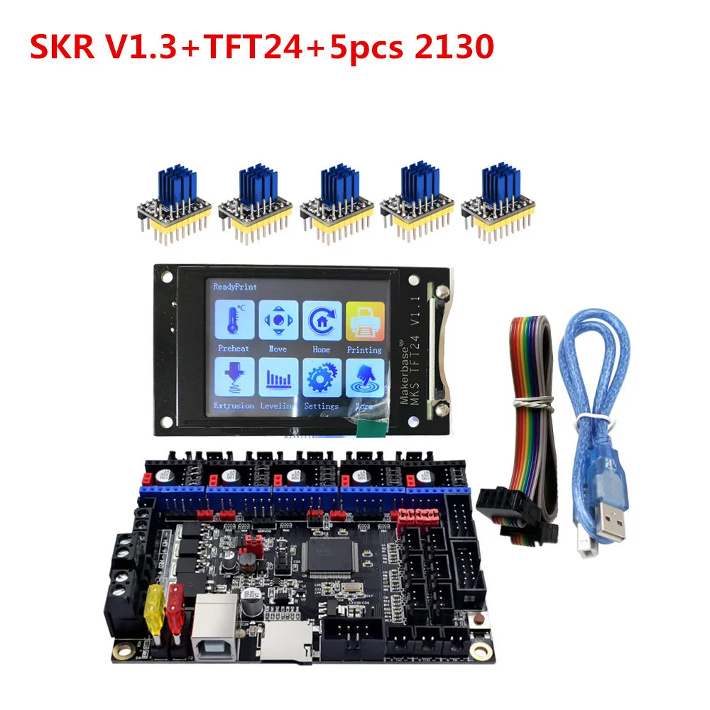 Новая плата управления SKR V1.3 + TFT24 LCD 3d принтер запасные части для Ender 3 CR10 с