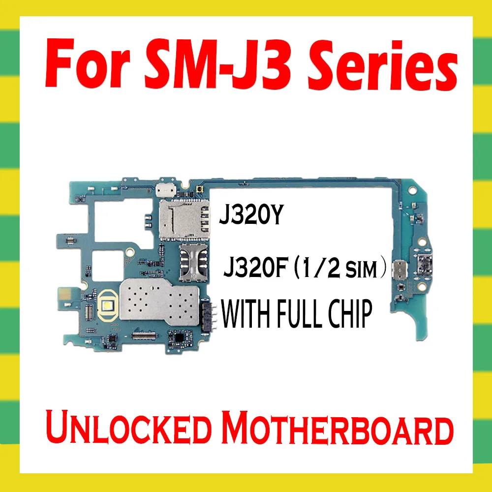 Для Samsung Galaxy J3 J320Y J320F оригинальная разблокированная материнская плата Android чистая