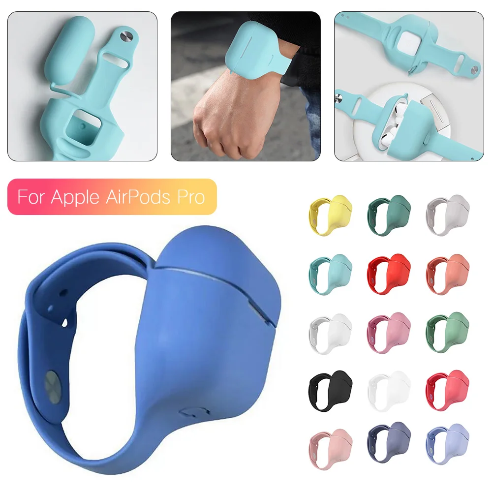 Чехол для AirPods Pro ремешок часов спортивный чехол наушников бега противоударный