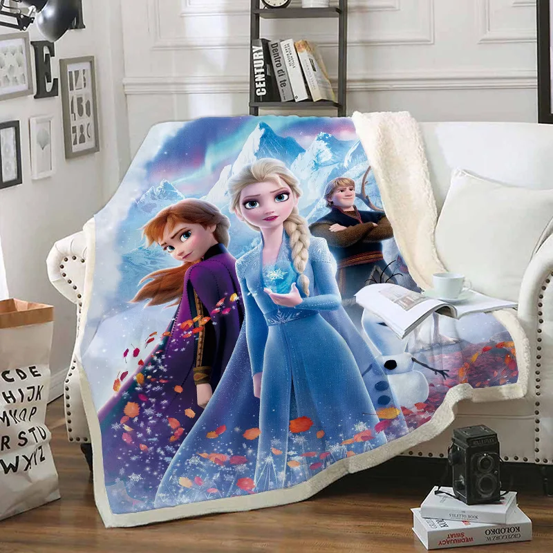 Disney New Frozen 2 маленькое одеяло покрывало для девочек двойное Толстое Зимнее ног