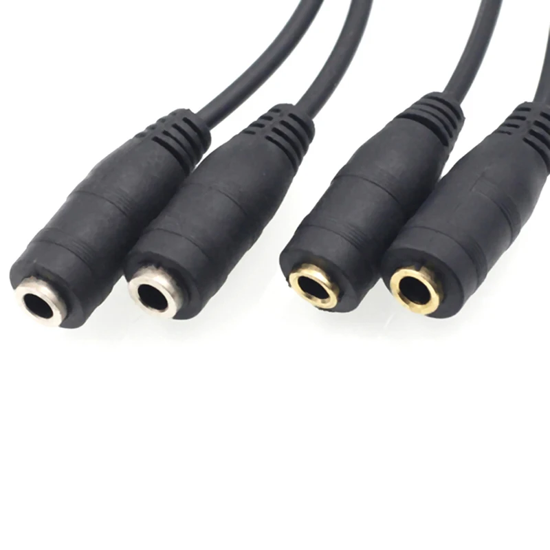 

2Pcs 3.5Mm Audio Splitter Y Cable Headphone Adapter 1 Male Jack To 2 Dual Femal