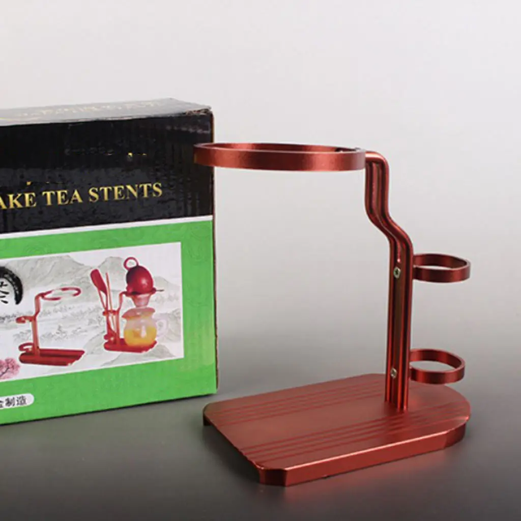 

Креативный держатель-подставка из алюминиевого сплава для чайника, чайного фильтра, красный