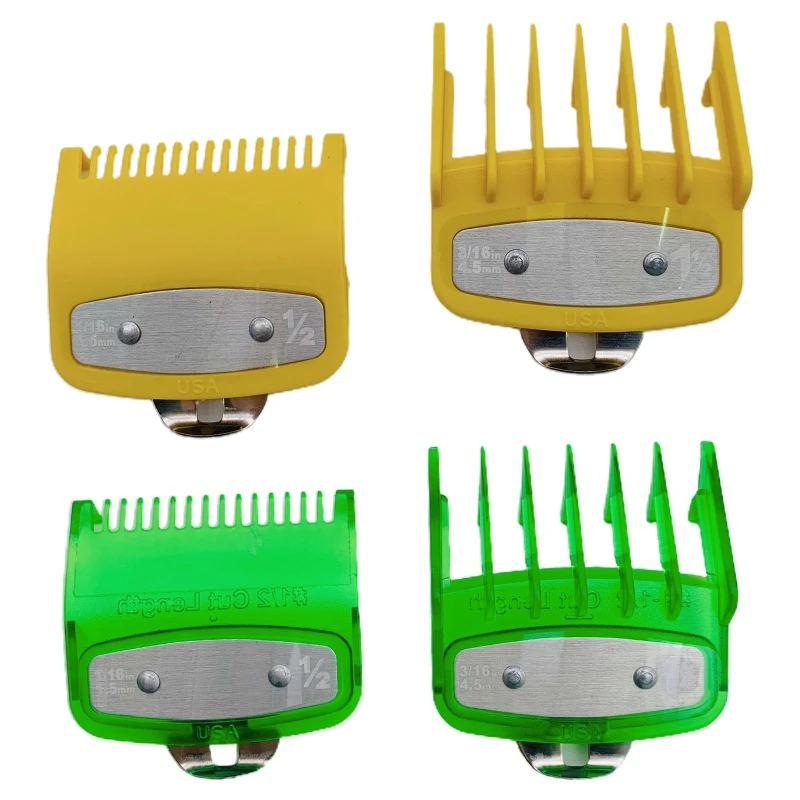 

2PCS Barber Shop Styling Guide Comb Set Oil Head Hair Trimmer Attachment Hairdresser Clipper Limits Comb