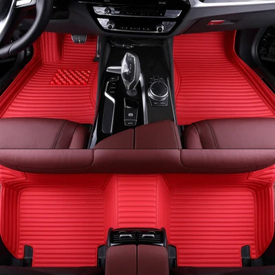 red Автомобильные коврики на заказ для Volvo, все модели s60, s80, c30, s40, v40, v60, v70, xc60, xc70, xc90, 3D автомобильный Стайлинг, авто аксессуары - Название цвета: red