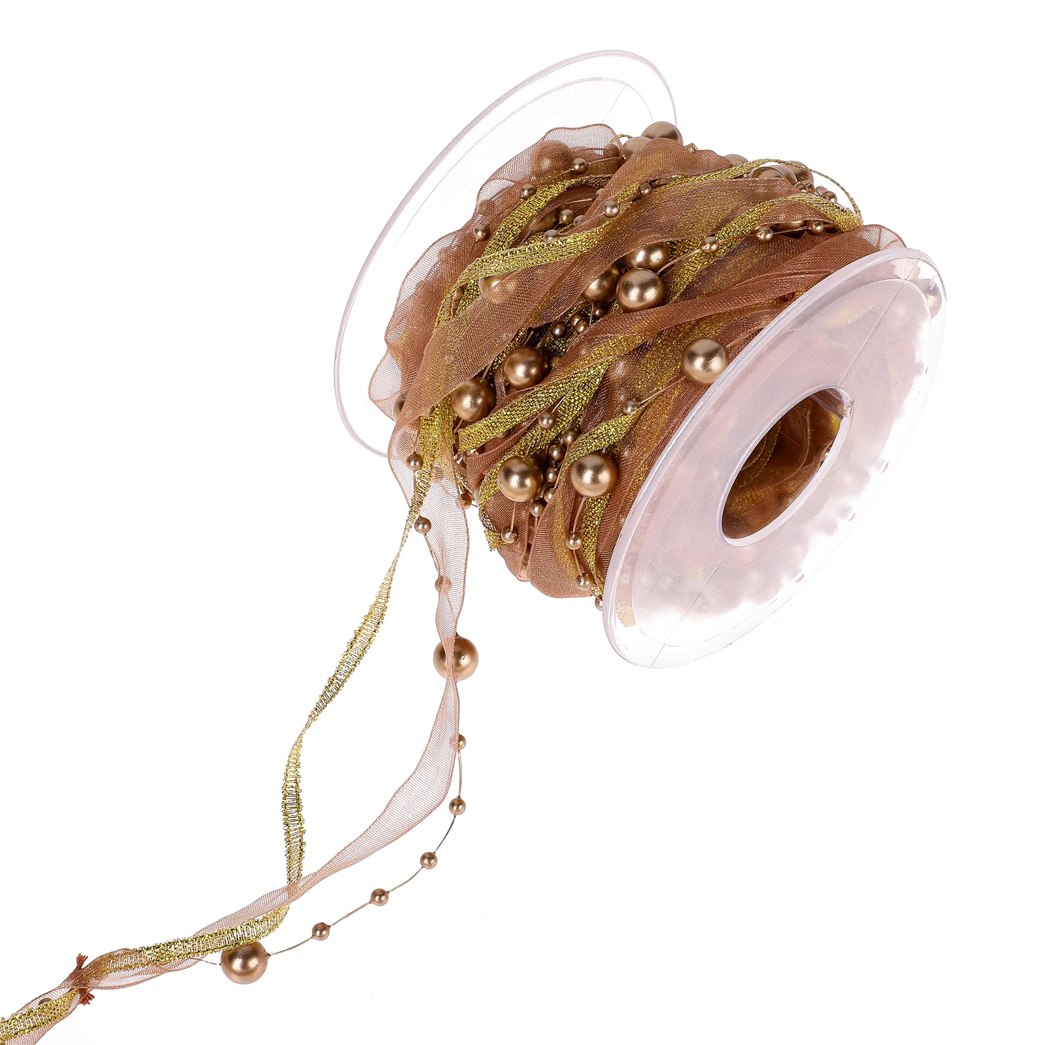 

Floral decoration, handmade ribbon, wedding decoration, bouquet packaging, contrast woven bead chain decoration belt 10M