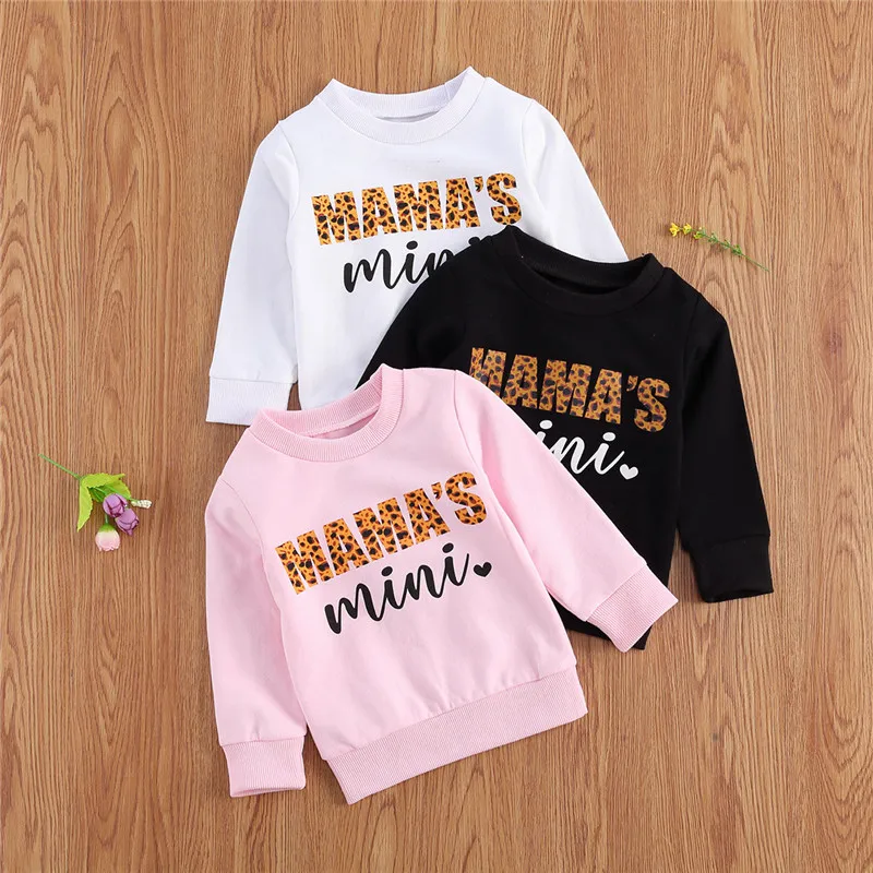 

Free Shipping 0-3Y Newborn Baby Girls Boys Sweatshirt Leopard Letter Print Long Sleeve Pullover Autumn Tops Baby Boy Sweatshirt