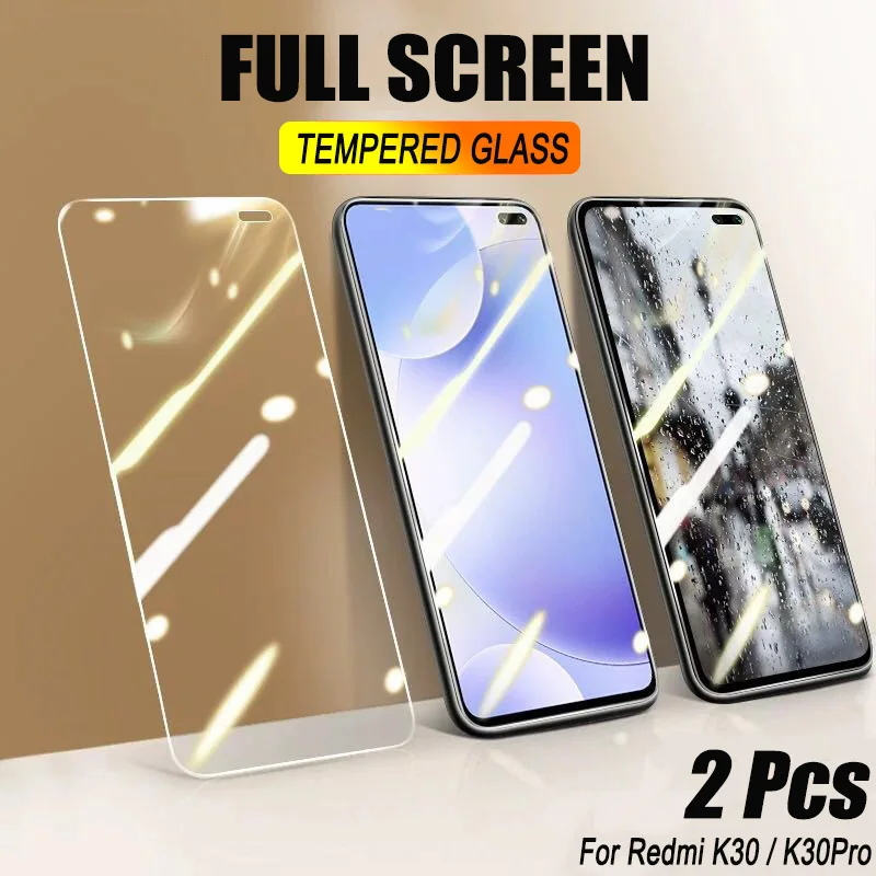 2 шт. закаленное стекло на весь экран для Xiaomi Redmi K30 Pro защита экрана анти Blu Ray K30Pro